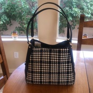 Kate Spade leather and tweed fabric purse.